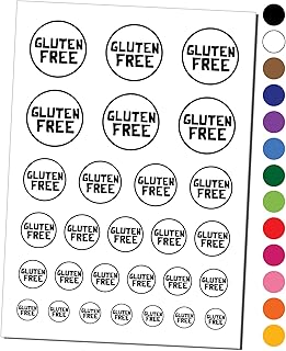 Gluten Free Temporary Tattoo Water Resistant Fake Body Art Set Collection - Black (One Sheet)