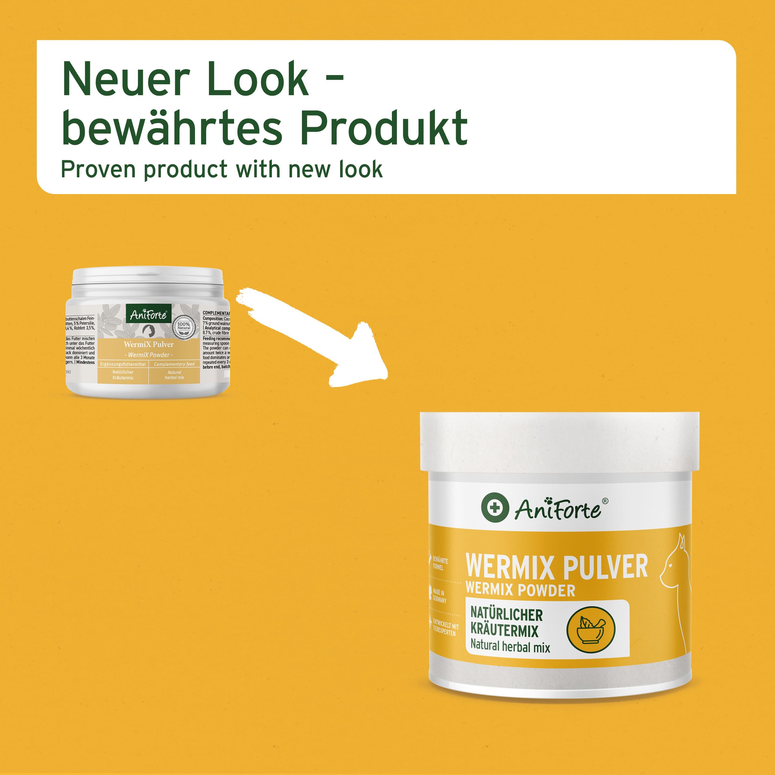 AniForte WermiX Poudre pour Chats 25g - Produit Naturel Avant, Pendant et après Une infestation de vers avec des saponines, de l'absinthe, des Herbes Naturelles harmonisent l'estomac et l'intestin
