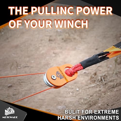 Miniatura 7 de METOWARE Polea de bloque Snatch, polea de remolque resistente de 10 toneladas para cabrestante, camión, ATV, UTV recuperación todoterreno