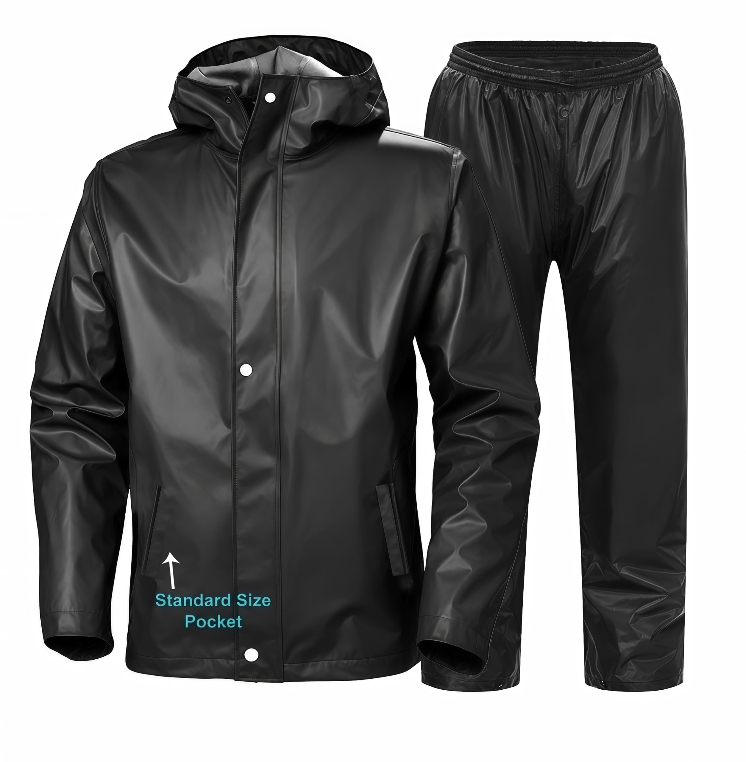 la' exclusivite Mens Raincoat Suit with Pant set Zenvoro Series | Waterproof Lightweight Breathable Rain Wear | Strong Stitching, Elastic Cuff & Waterproof Zipper Raincoat for men waterproof-picture-27