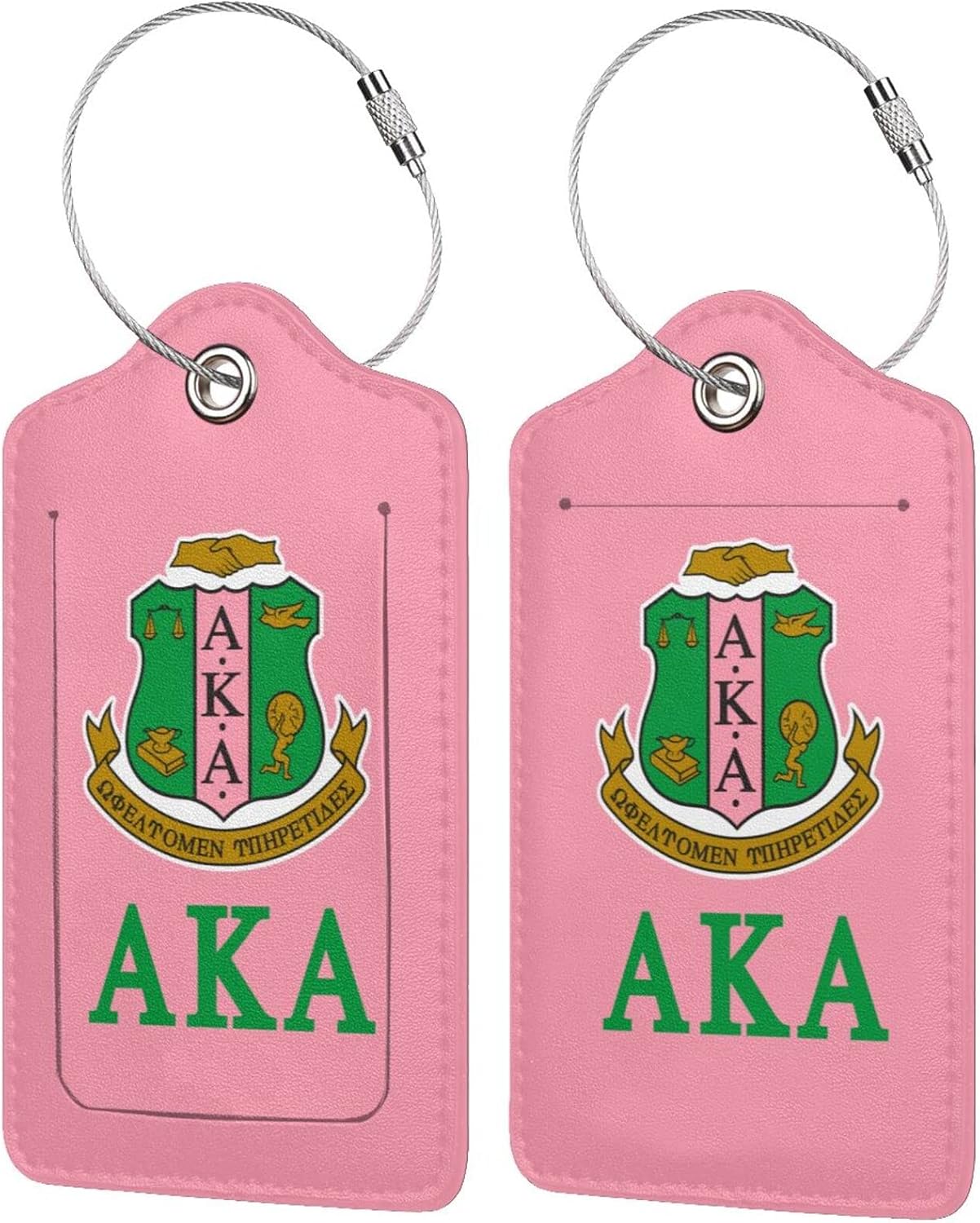 Buy 2Pcs AKA Leather Luggage Tag 