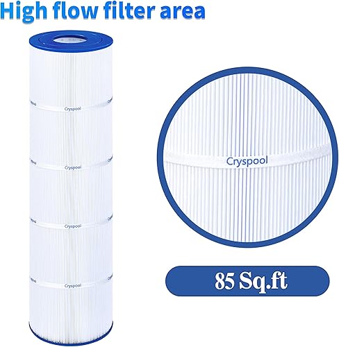 Miniatura 6 de Cryspool Filtro de piscina compatible con Jandy CL340, CV340, R0554500, PJAN85, Unicel C-7459, Filbur FC-0800, A0557900, 4 x 85 pies cuadrados,
