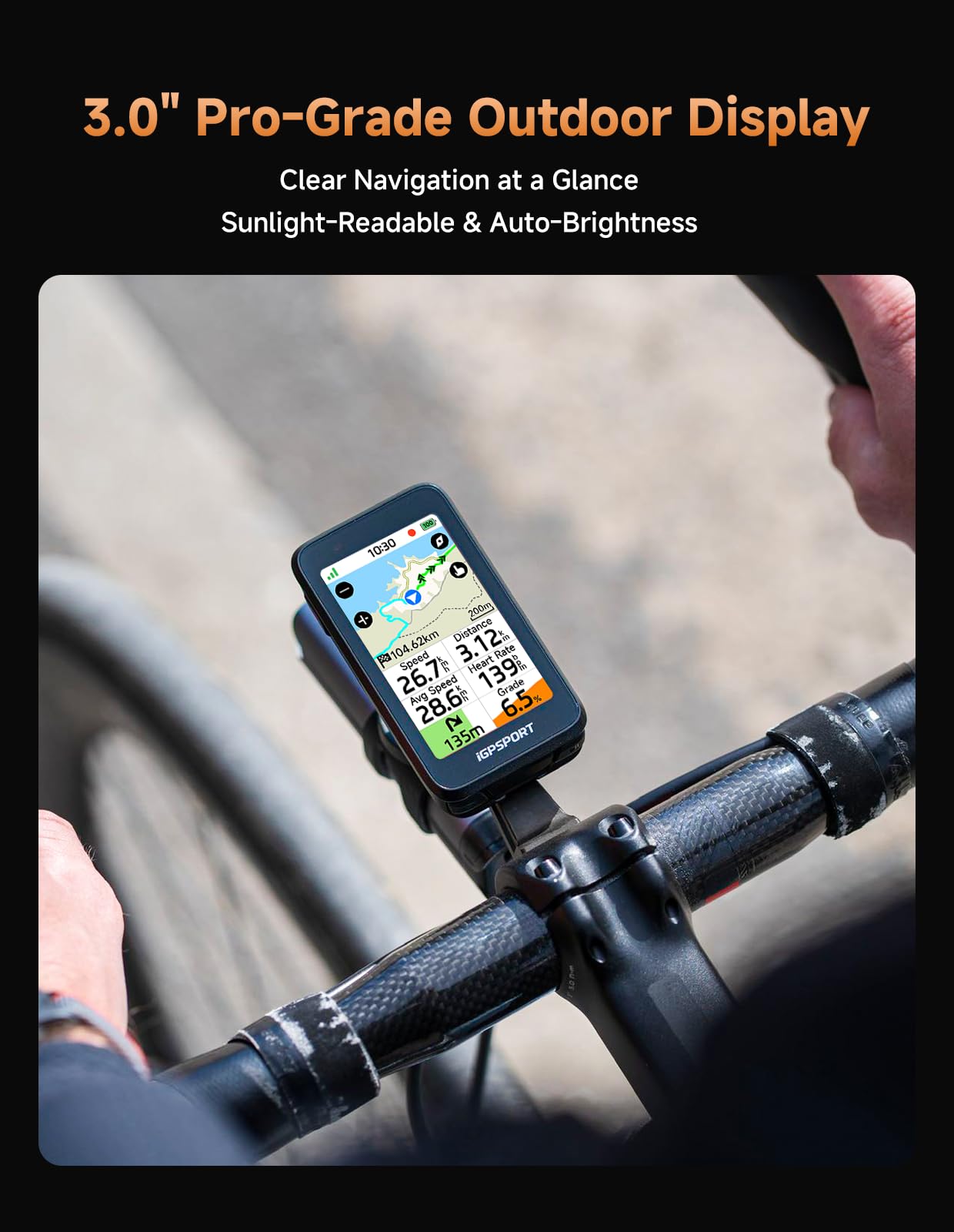 Amazon.com : iGPSPORT BiNavi Air Bike Computer, 3.0'' Touchscreen