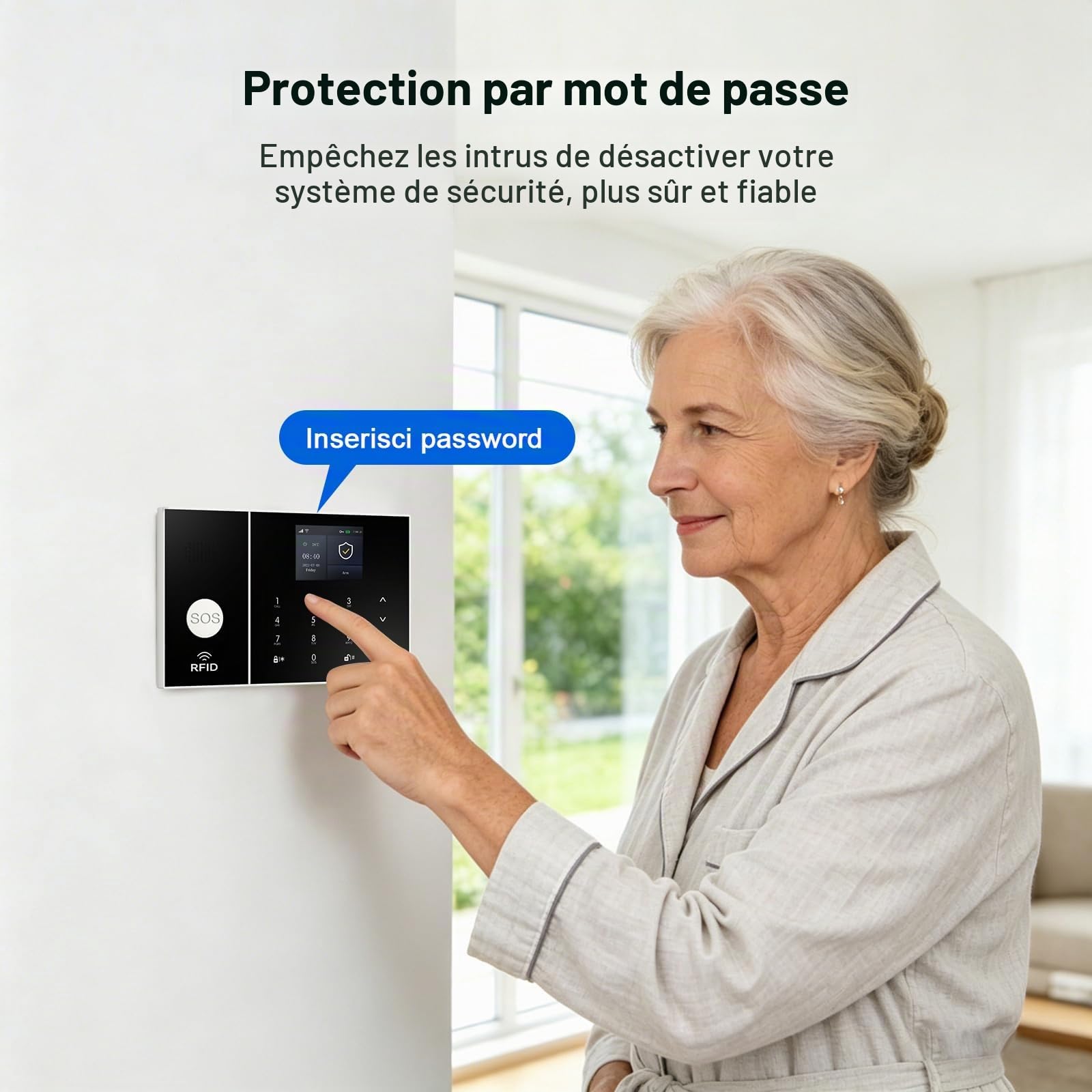 Système de sécurité Domestique, système d'alarme Anti-Intrusion 4G GSM Wi-FI, kit de 22 unités avec caméra Seeurity 2 MP, détecteur de Mouvement PIR, capteur de Porte et télécommande