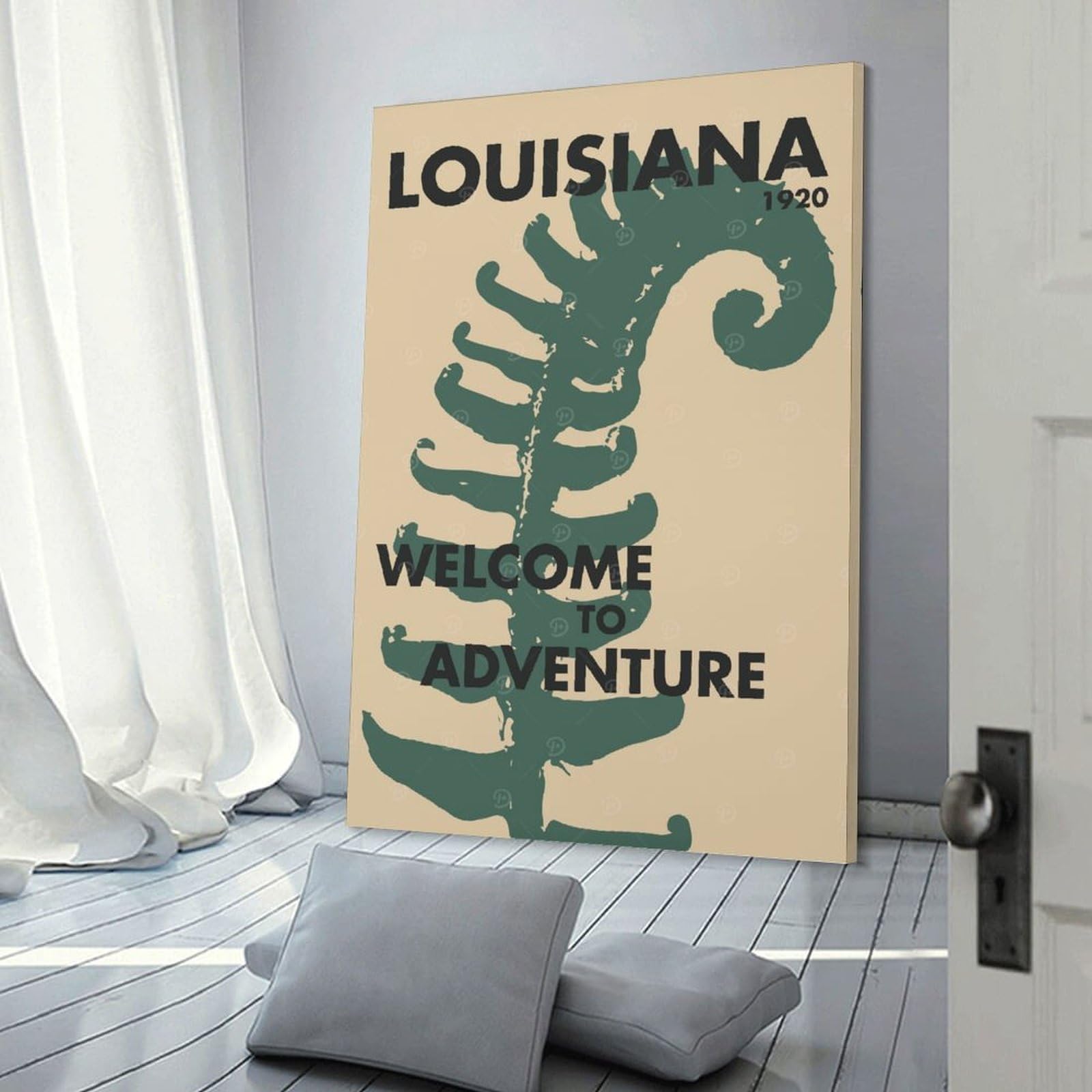 Junmoney Louisiana Travel Art Wall Picture Print 20x30inch(50x75cm), for Picture Wall Styling in Lounge Or Bedroom, Ideal for Building A Coordinated Art Wall