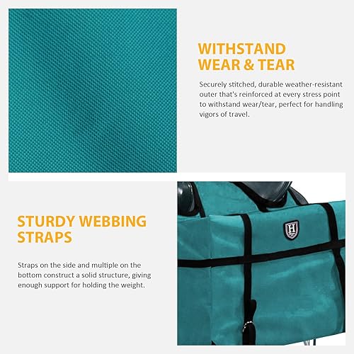 Miniatura 3 de Harrison Howard Durable Versátil Sobre el Cuerno Contorneado No-Bounce Diseño Saddle Pack Alforja Bolsas Carrier Western Saddle Bag Verde