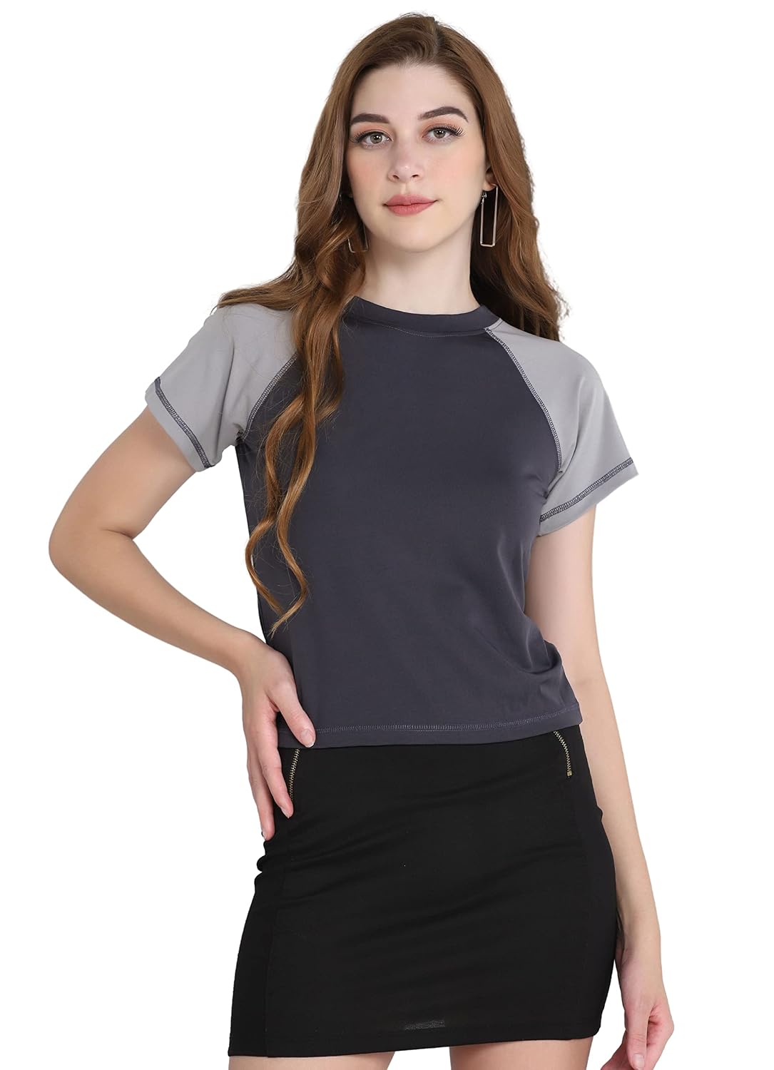 Leriya Fashion Cape Sleeve Cropped Tops Athletic Workout Athletic Yoga Gym Crop Tops for Women