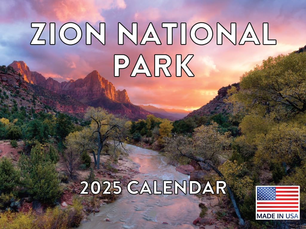 Zion National Park Calendar 2025 Monthly Wall Calender Utah