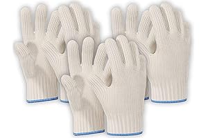 Heat Resistant Oven Gloves with Fingers, Ove Gloves Heat Resistant Set of 3 Pairs