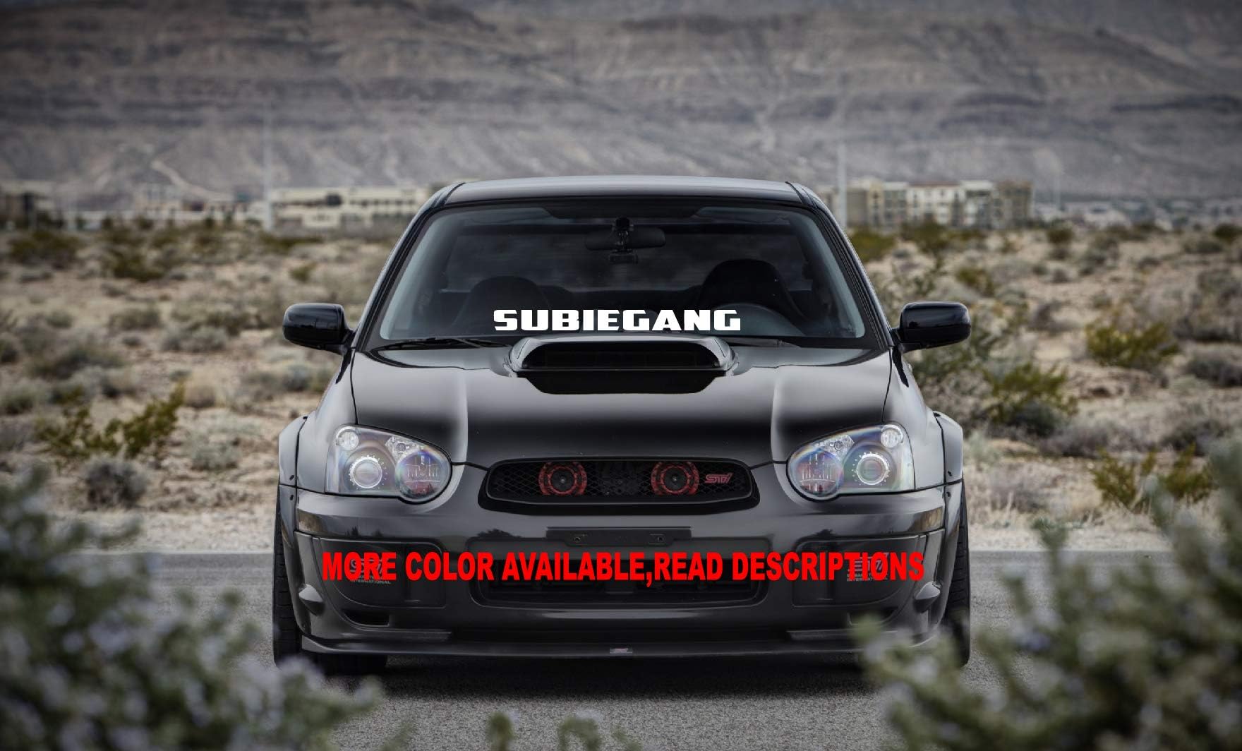 SUBIEGANG, Windshield,Decal,Car,Sticker,Banner,Graphic,Compatible Cars,BRZ,Impreza,WRX,Legacy,Forester,Crosstrek,Outback,Ascent,Turbo