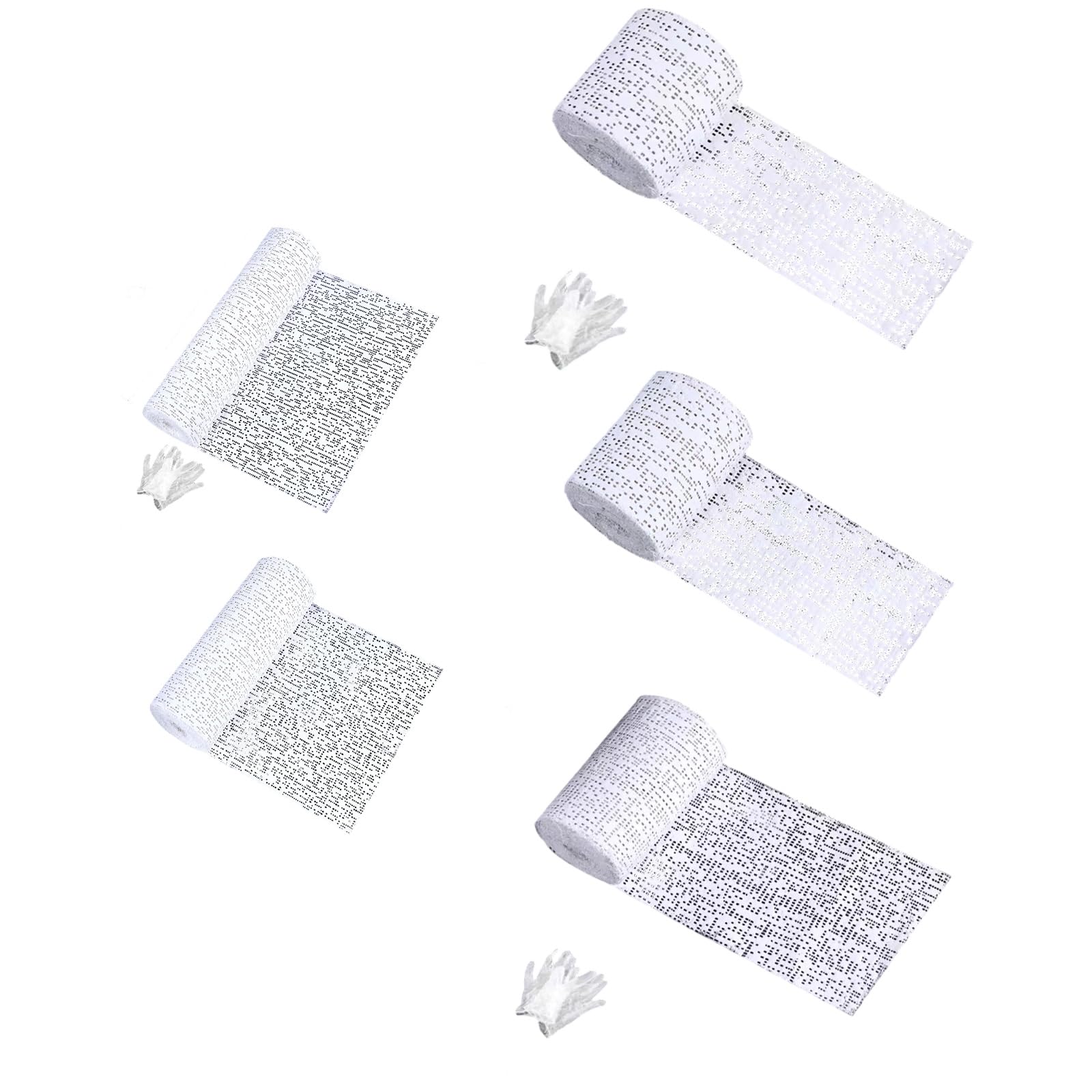Kalttoy Artist-Grade Sculpture Bandage Tools for Texture Art, 5 Sizes Gypsum Craft with Sand Plaster Bandage