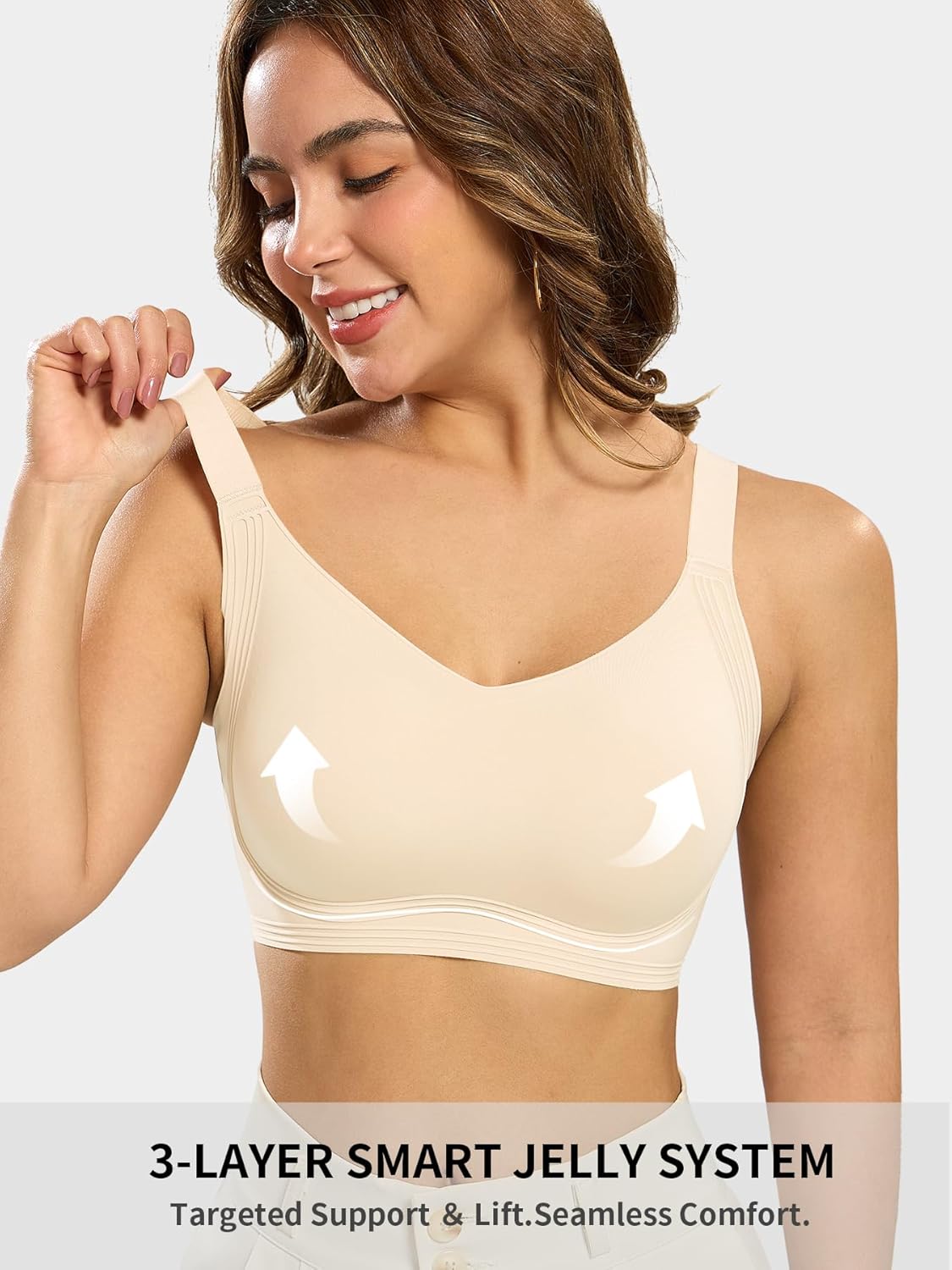 Women's Push Up Bra No Underwire Full Coverage Anti Sagging Sport Bras for Women Seamless Comfortable - Image 3