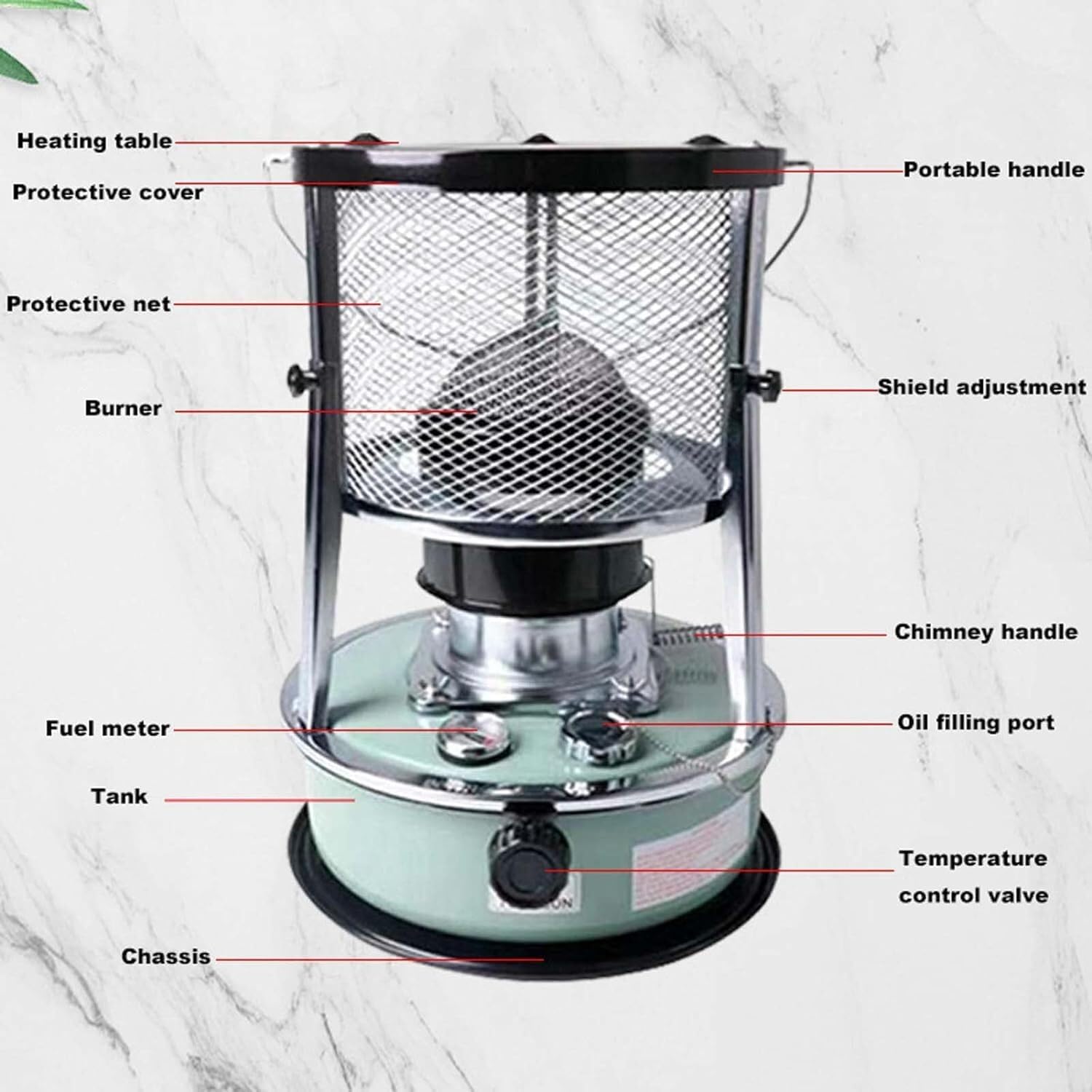 Indoor Kerosene Heater, Portable Kerosene Heater, Efficient Mobile Kerosene Heater, Mobile Heating Interior For Indoor Outdoor Use