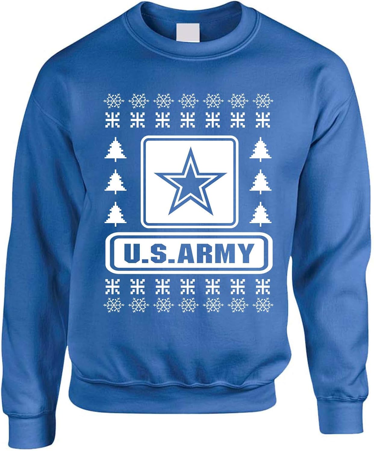 ALLNTRENDS Adult Sweatshirt US Army Ugly Christmas USA Military