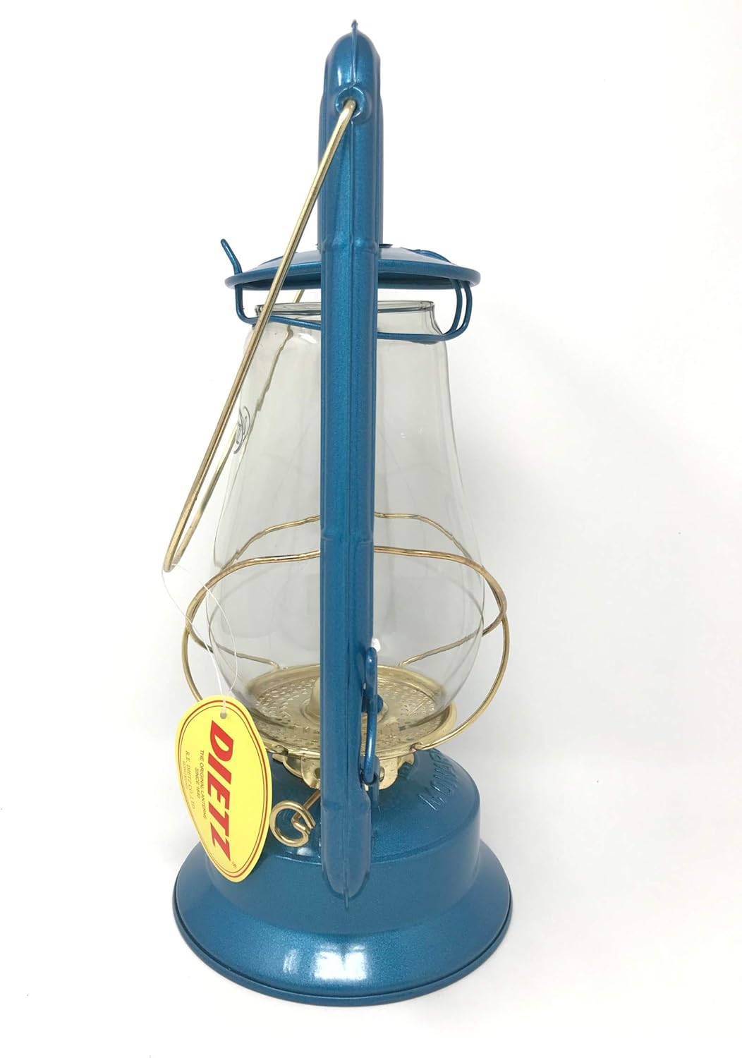 Dietz Monarch #10 Hot Blast Blue and Gold Kerosene Lantern Vintage Style Oil Lamp
