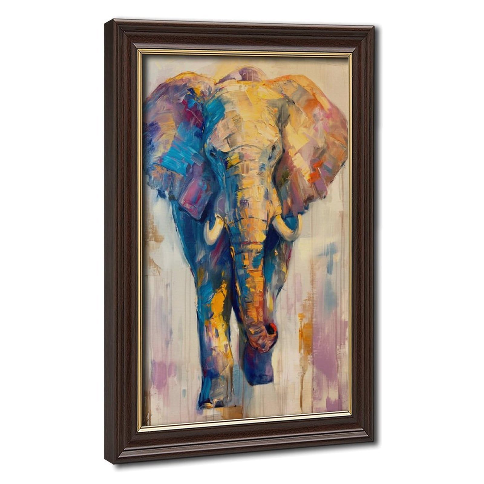 Bareronor Watercolour Elephant Poster Canvas Poster Bedroom Decor Landscape Office Room Decor Gift 24" L X 36" W