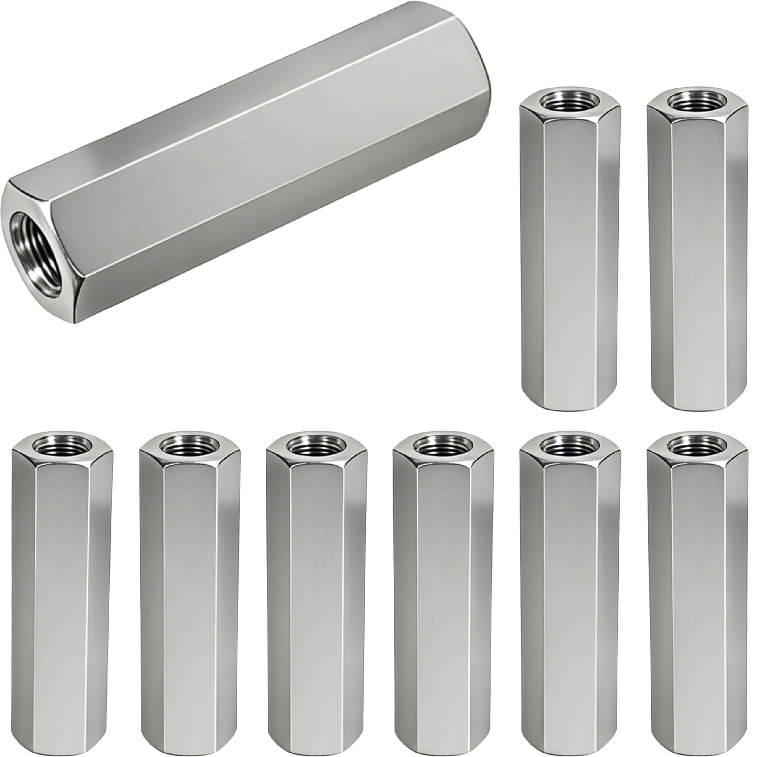 304 Stainless Steel Coupling Nuts - M6 x 1.0 -32 304 Stainless Steel Coupling Nuts - M6 x 1.0 -32