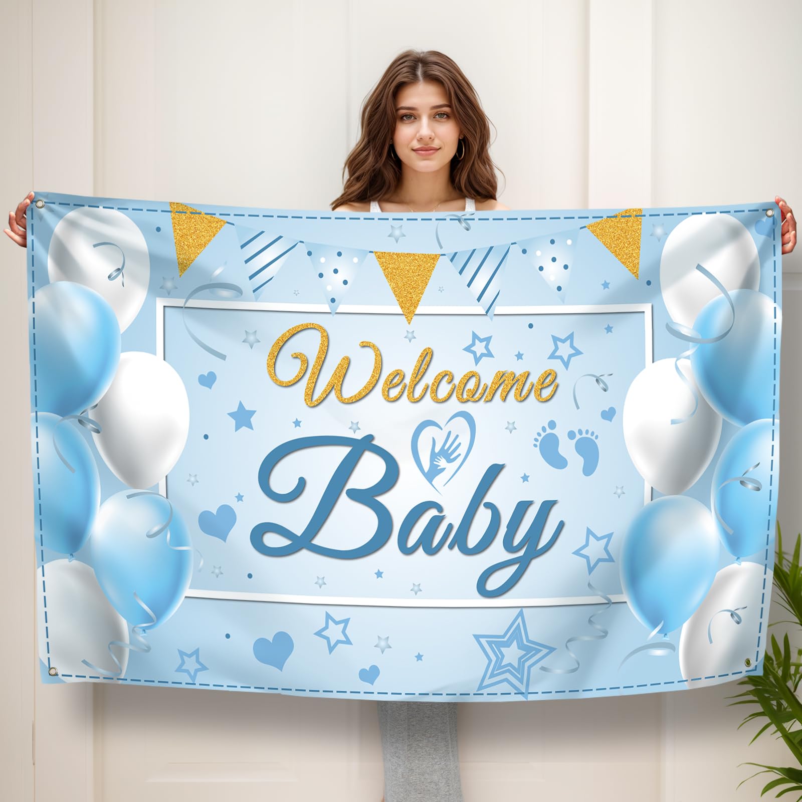 5 pezzi di palloncini a elio foil per la casa di benvenuto per neonati per bambini, feste di compleanno, decorazioni per baby shower che si muovono in una nuova casa, Air Globos