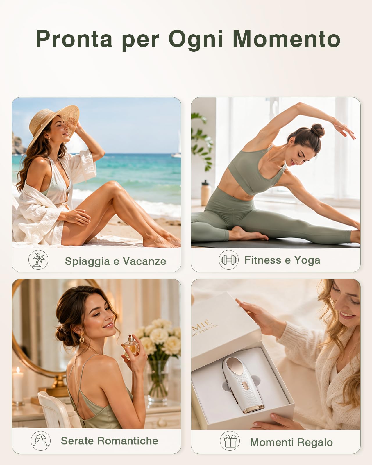 Epilatore Luce Pulsata - 5°C Raffreddamento 9 Livelli 16 J ck1122 | 999.900 Flash per Uso, Modalità Automatica e Manuale per Corpo, Ascelle, Bikini e Gambe, Adatto a Donna e Uomo