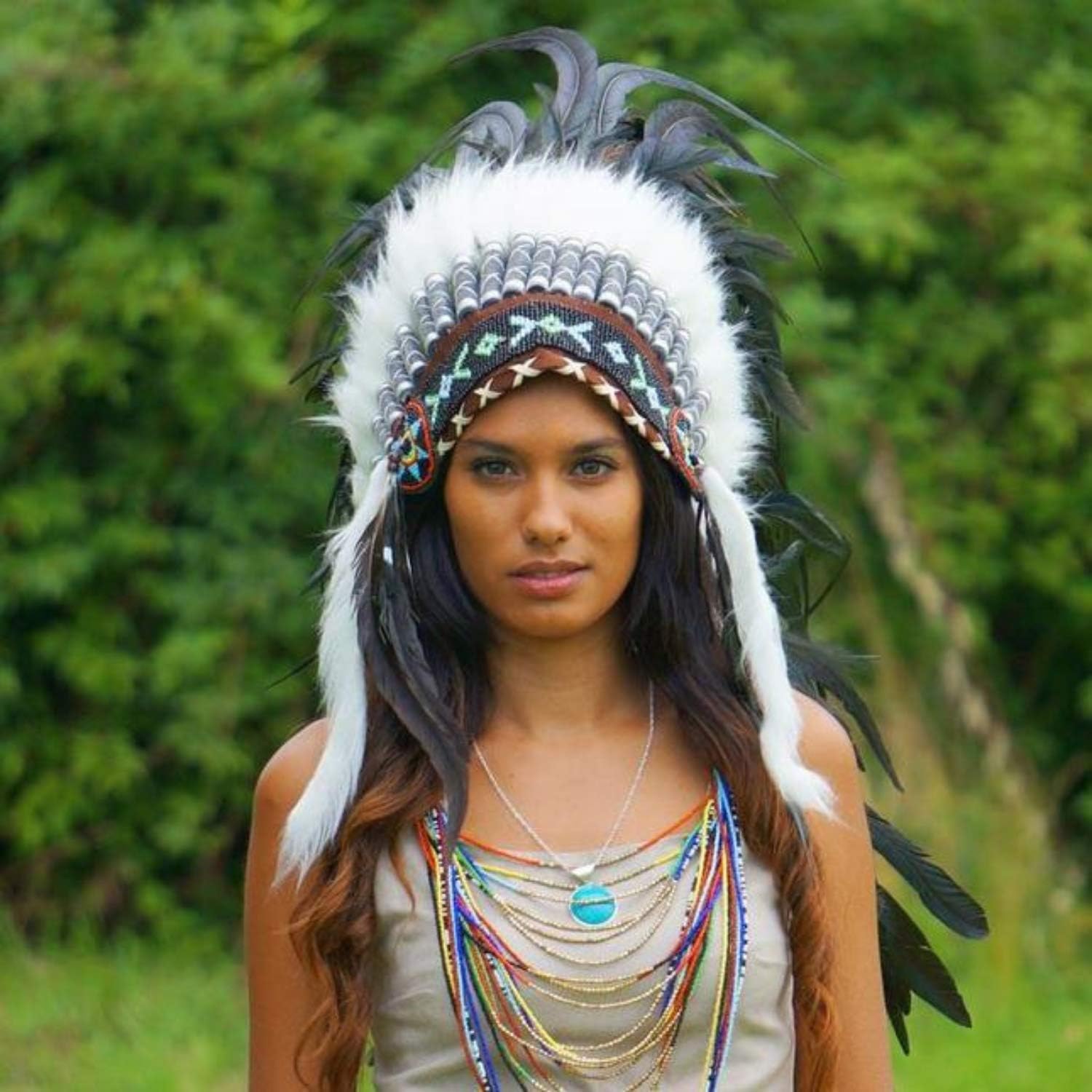 Novum Crafts Feather Headdress | Native American Indian Inspired | Choose Color