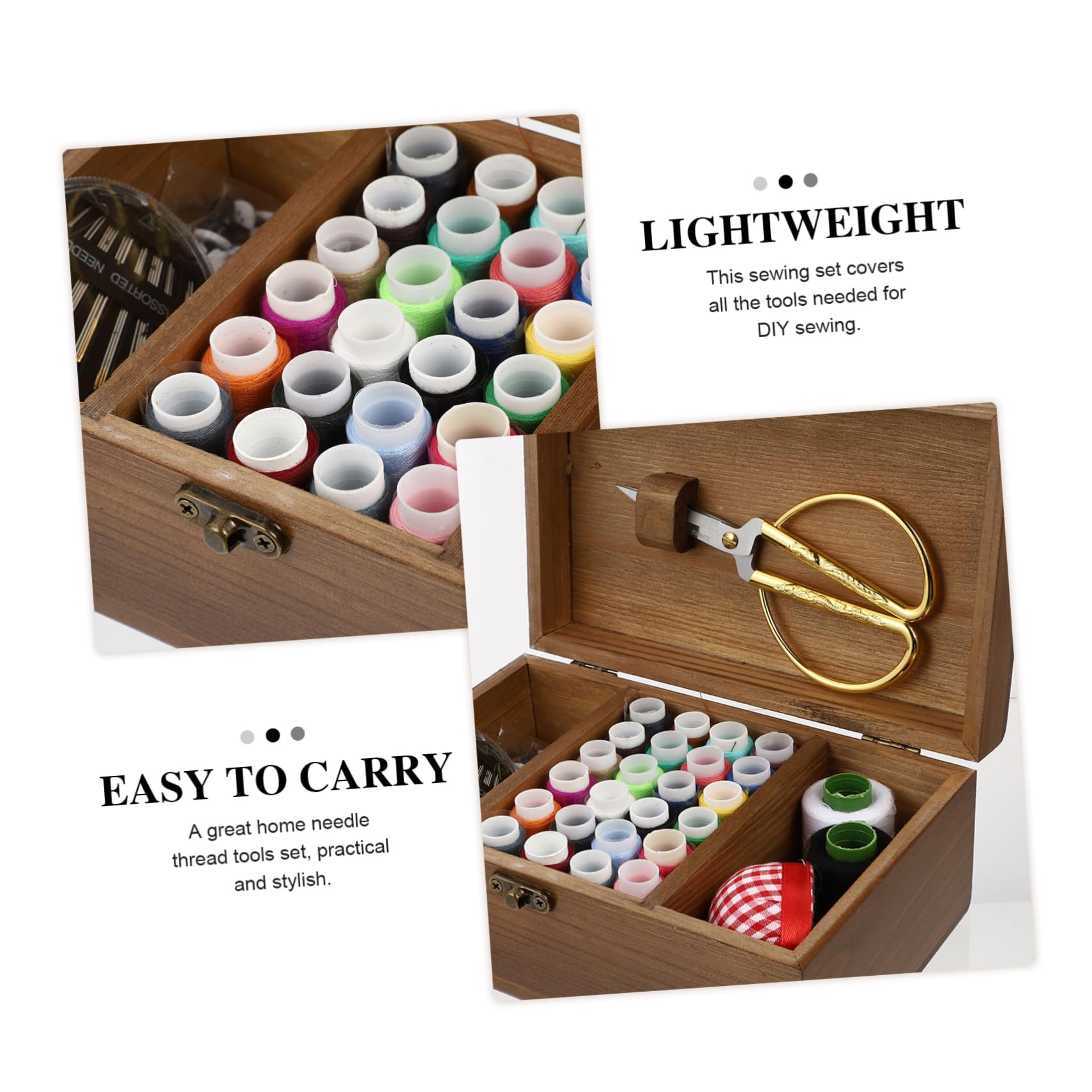 NUOBESTY Strumenti Per Cucire Aghi e Filo Kit Di Aghi Da Cucito Confezione Di Filo Per Ago Pratico Kit Di Accessori Per Cucire Fai Da Te