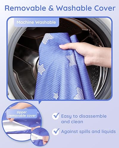 Miniatura 7 de Lilian&Gema Pack and Play Colchón de 38 x 26 x 1.5 pulgadas, colchón portátil para corral, cubrecolchón Pack N Play, funda suave, transpirable e