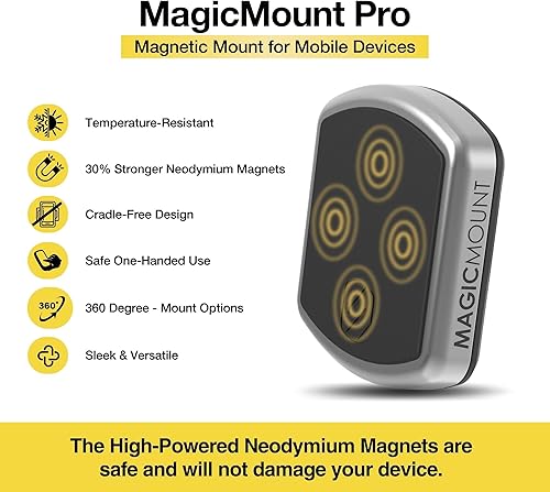 Miniatura 13 de Scosche MWPDB MagicMount Pro - Soporte magnético para teléfono de automóvil, soporte magnético fuerte para iPhone y Android, soporte magnético