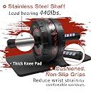 FEELCAT Ab roller wheel with knee pad for abdominal exercise core workout weight loss no noise easy to assembling light weight perfect home gym equipment for men & women (Red wide wheel) gallery image