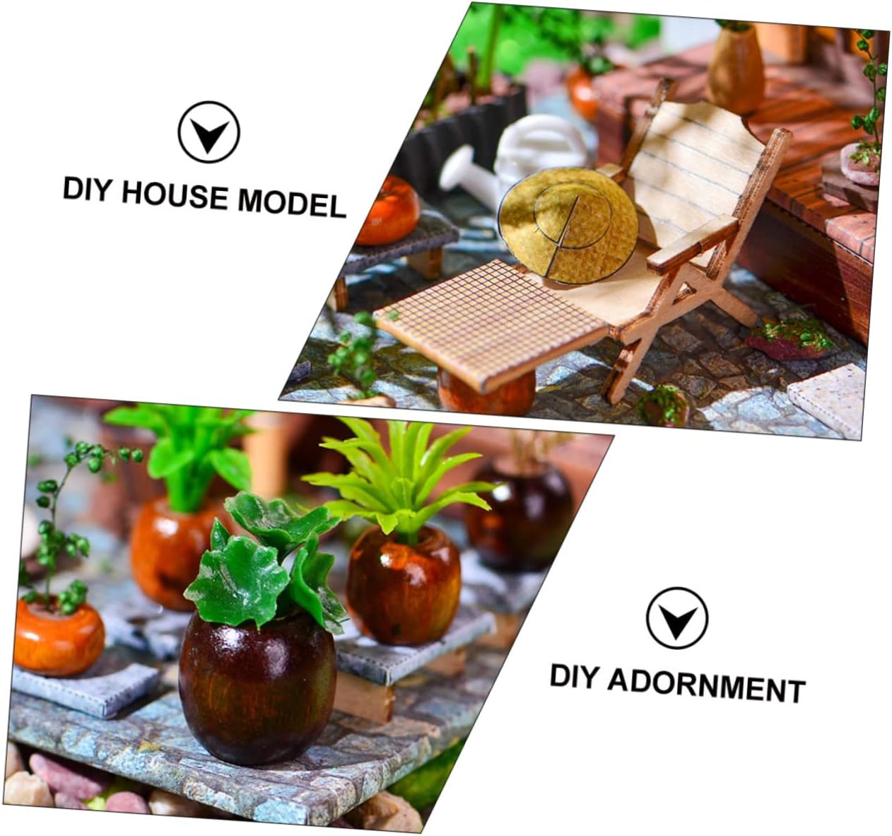 1Set Assemble Model DIY House Kit Chinese Style Miniature House Model Creative DIY Adornment for Educational Craft for Desktop Decoration and