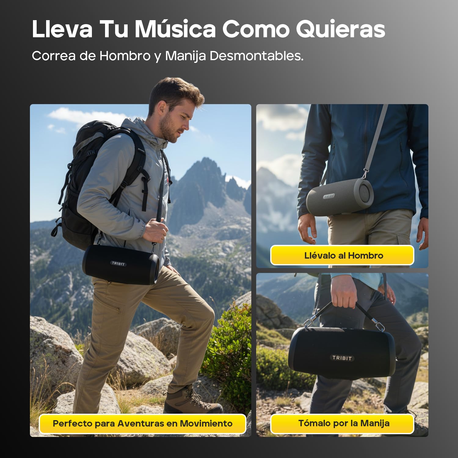 Tribit StormBox Lava Altavoz Bluetooth Portátil, 80 W, IP67 Impermeable | XBass, 24 horas, Bluetooth 5.4, EQ personalizado, TWS, micrófono integrado, camping, fiestas, exterior, negro