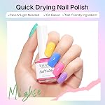 MIZHSE Nail Polish Set 24 Colors,Quick Dry Nail Polish Pink Blue Yellow | Air Fast Dry Nail Polish Kit,Glitter Fingernail Polish For Manicure DIY Salon Home Gift for Women