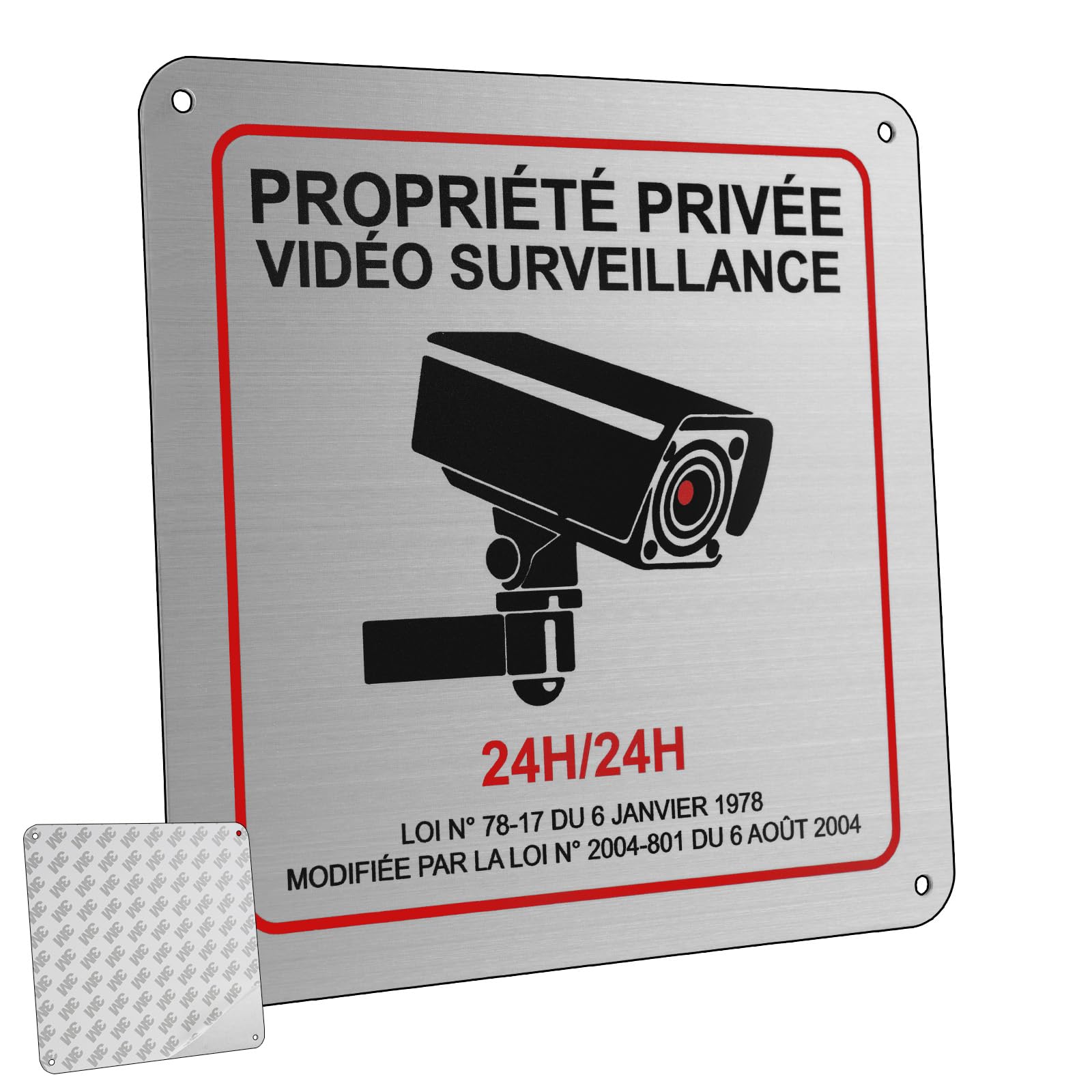 flintronic Señal de seguridad en francés – 1 paquete de 15 x 15 cm