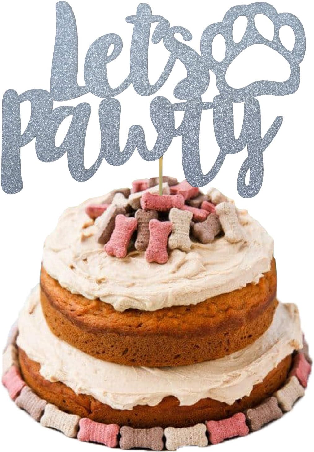 Lets Pawty Cake Topper, Dog Cake Topper, Puppy Cake Topper, Dog Pet