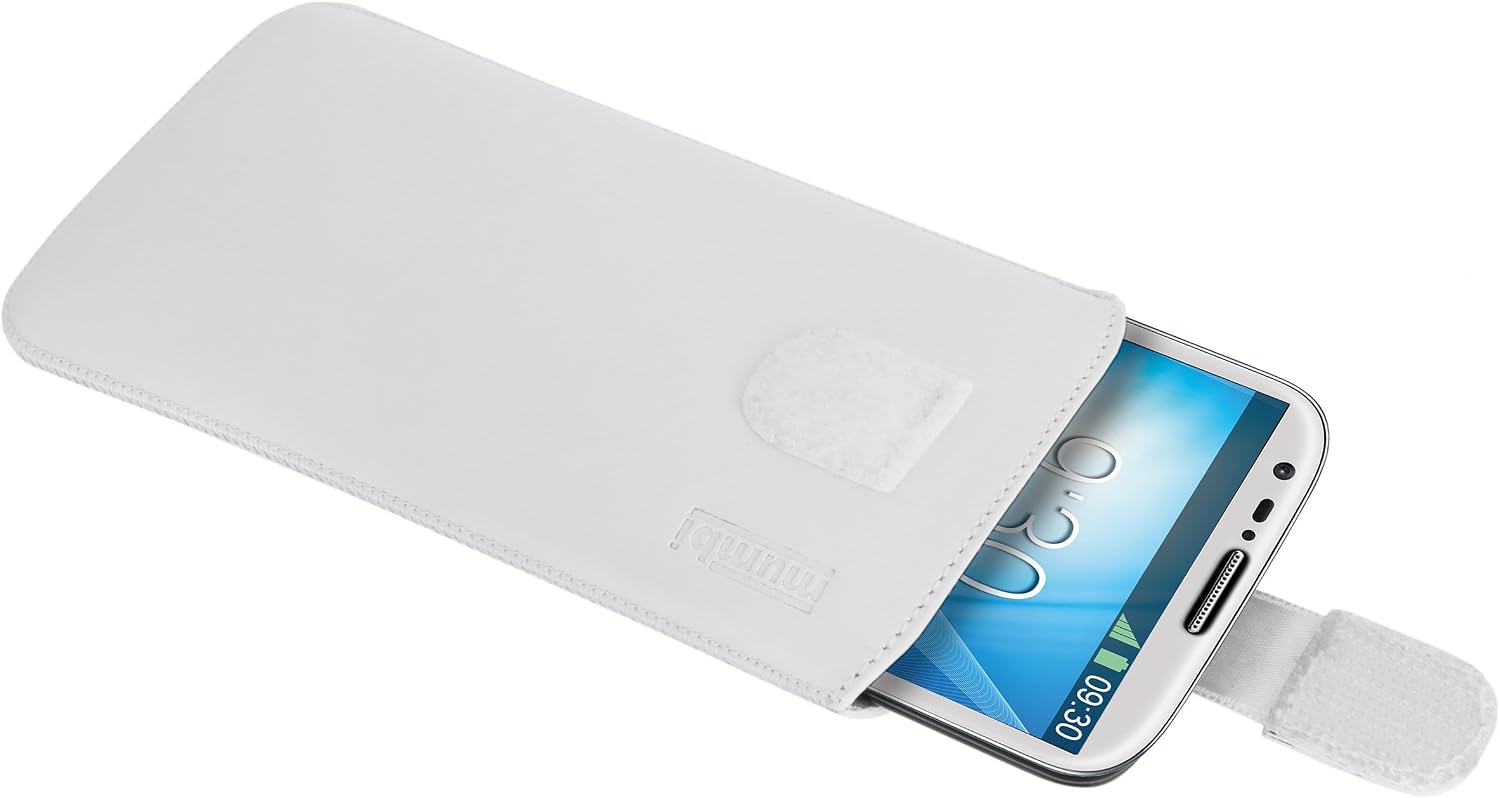 mumbi Genuine Leather Case Compatible with LG G2 White