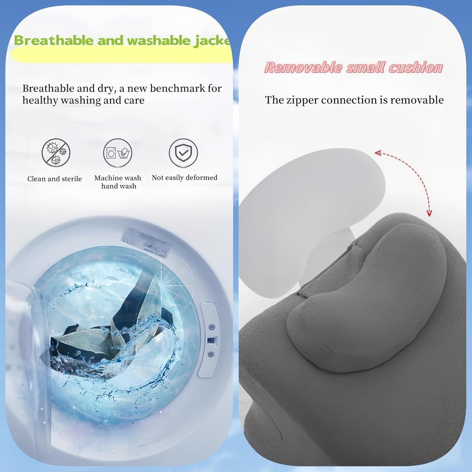 Butt Cushion for Couples, Ergonomic Memory Foam Pillow - Posture Support Pillow for Intimacy, Modern & Simple Style Cushion Suitable for Home Use (Gray)