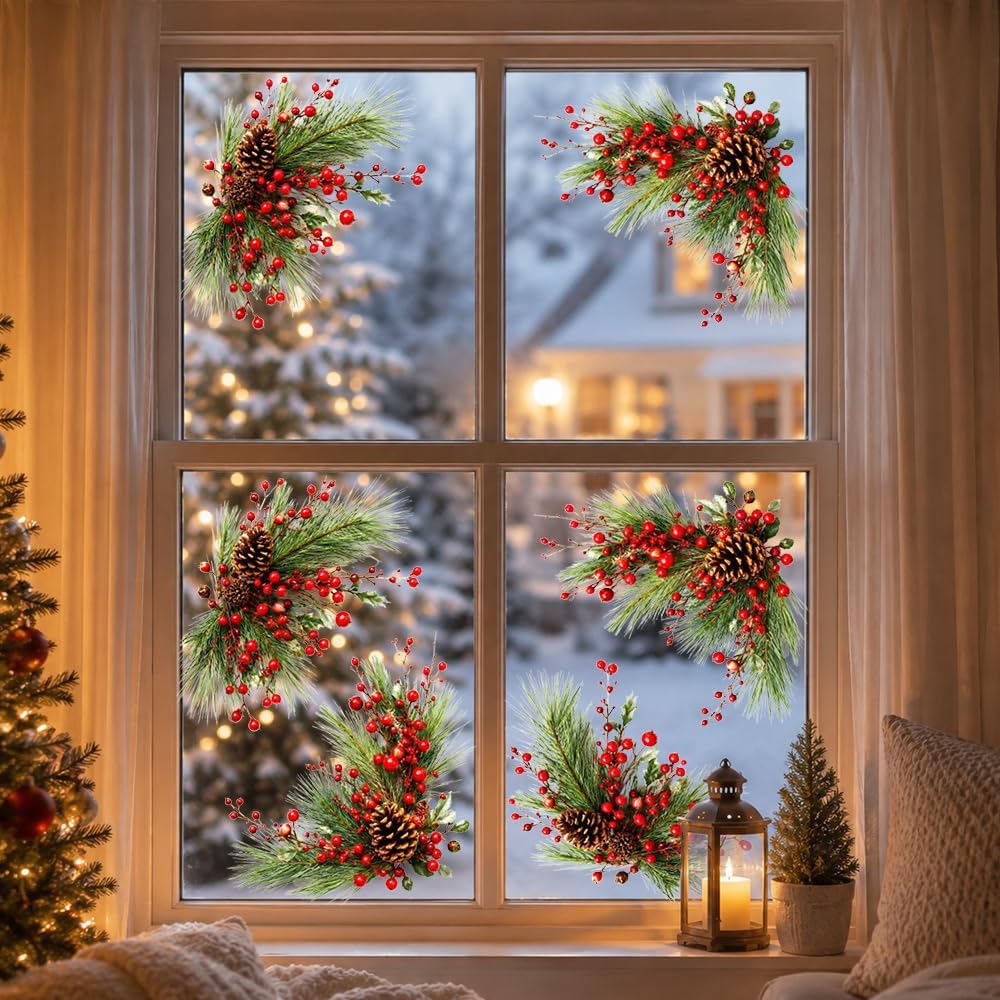 Christmas Window Clings 2027, Christmas Decorations for Windows (Ornament 3)