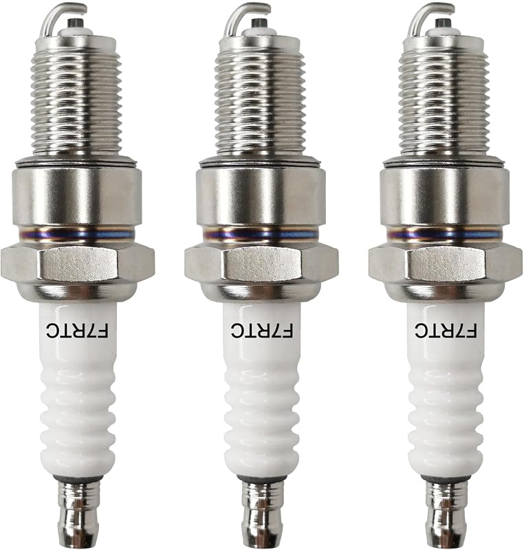 Velas de ignição F7RTC CQSPMOTO com rosca de 14 mm para motores e kart – Pacote com 3 unidades