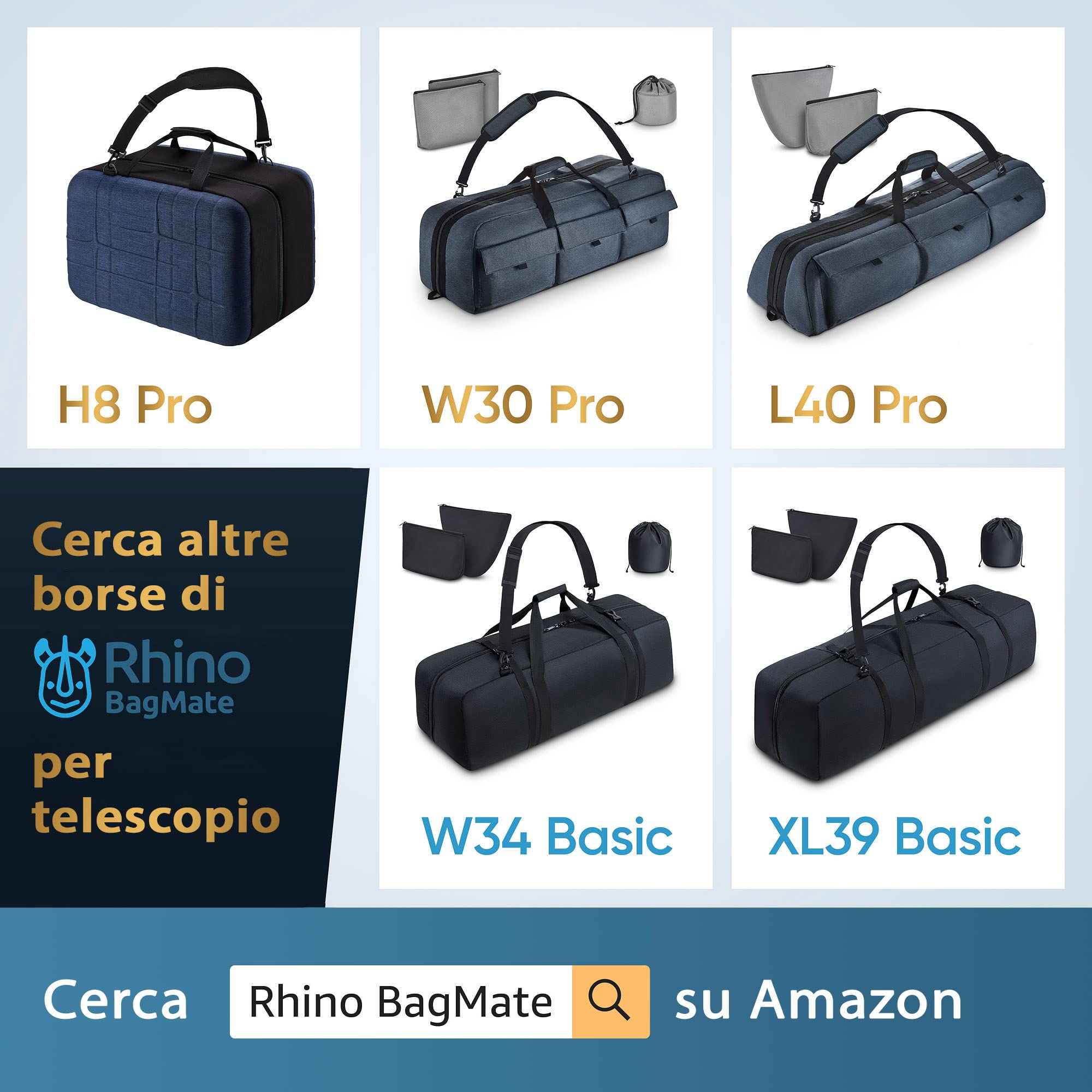 Borsa telescopio multiuso – Custodia imbottita per trasporto, tracolla regolabile e spazio extra – Idrorepellente – Compatibile con telescopi Celestron (76x29x25 cm)