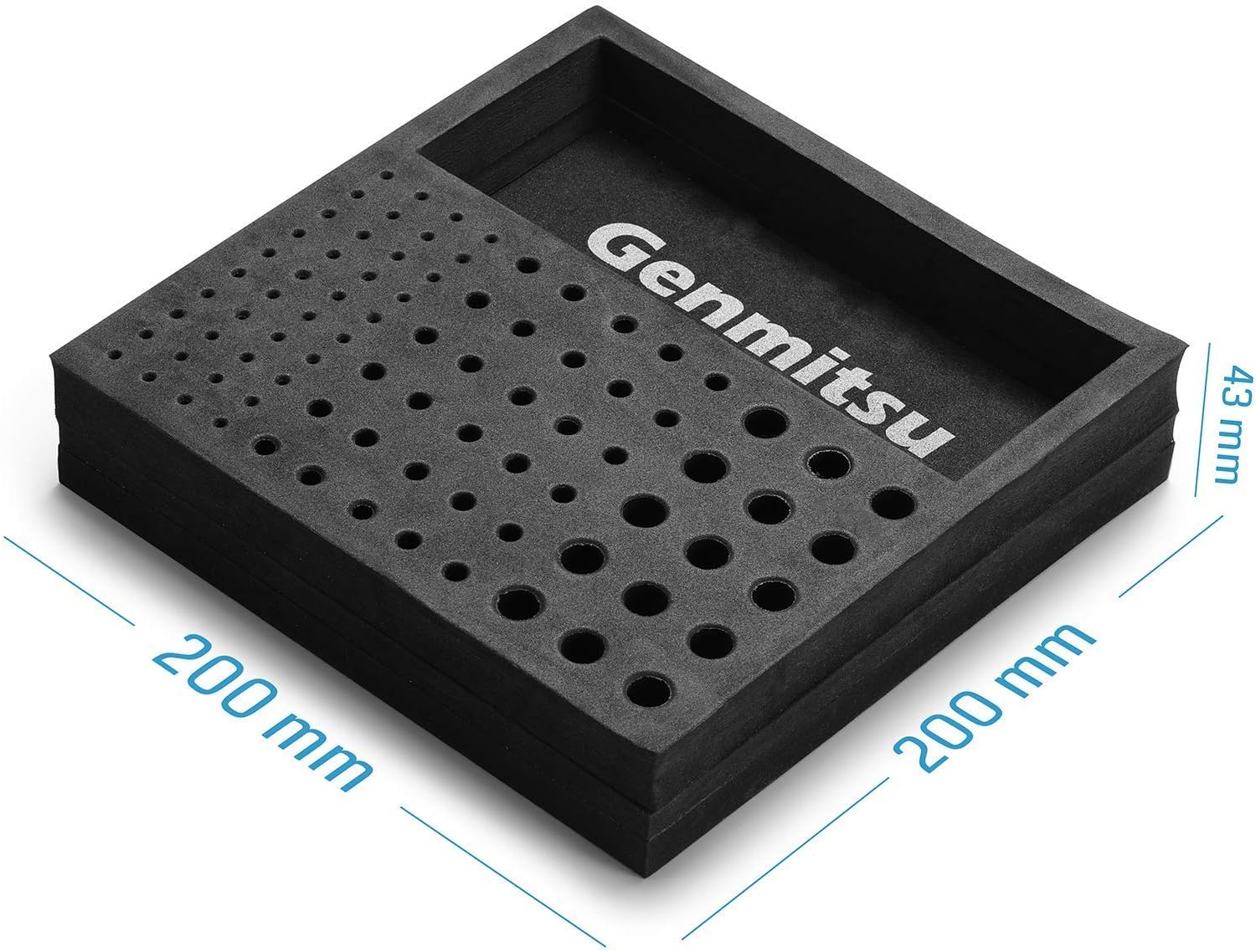 Genmitsu 30pcs PCB Drill Bits Set, 0.1mm-3.0mm, 1/8" + Genmitsu EVA CNC Milling Bit Storage Tray with 85 Holes,