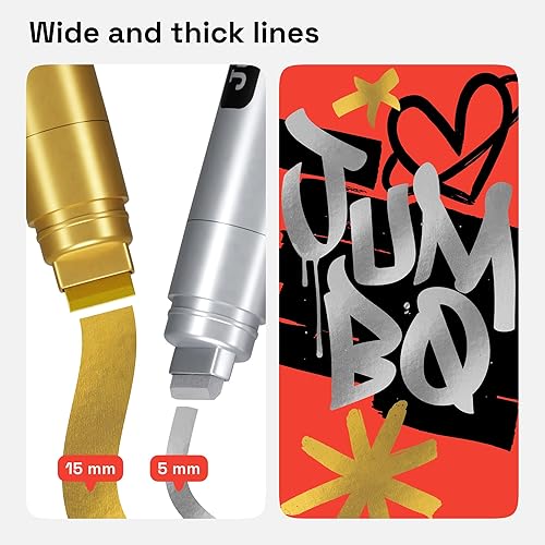 Miniatura 167 de ARTISTRO - 2 plumones de pintura acrílica blanca, punta media de 3 mm, perfectos para manualidades, proyectos de arte y más Blanco