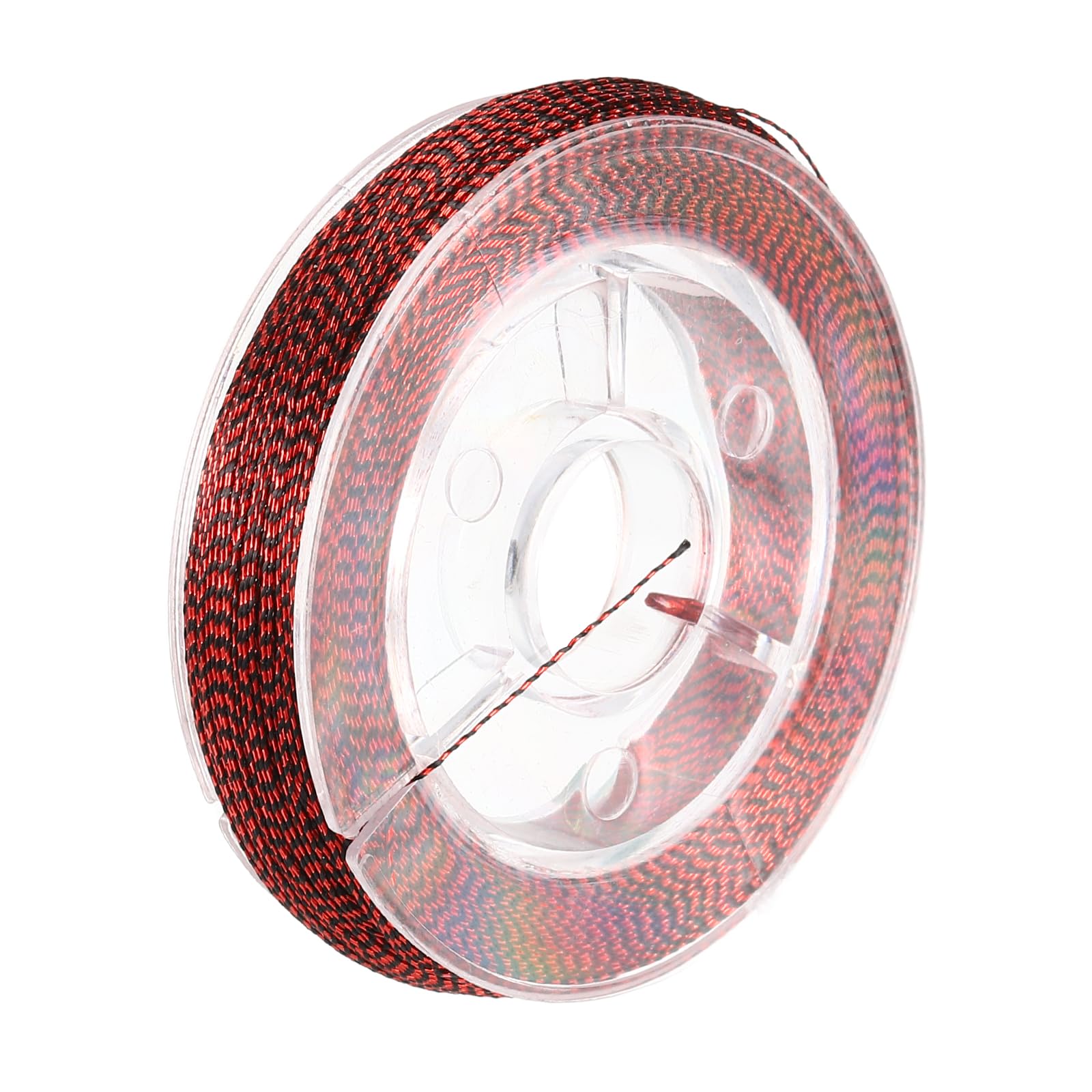 YELARXI Rod Wrapping Thread, 300D Metallic DIY Fishing Rod Guides Fixing Line-Fitting For (Fishing Pole Making Repair) 100M/109 Yards & 1 Roll & Metal & Spotted Dark Red