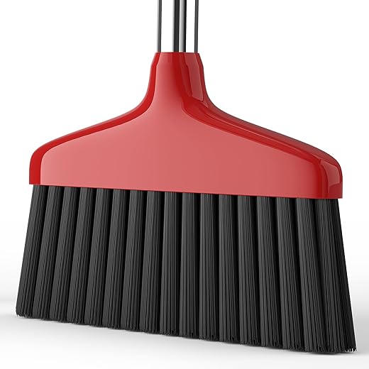 Handy Broom, Indoor/Outdoor Brooms, Duty Kitchen Broom, for Home Garage Kitchen Office Courtyard Lobby Patio Lawn Concrete (1 Pack, Red, New)