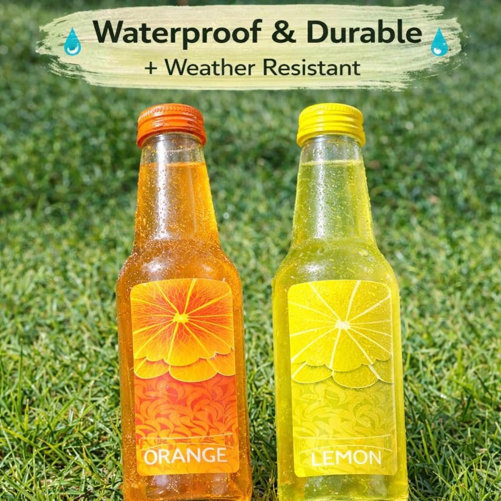 10 UP 4x2 inch Bottle Labels - 150 Pcs Printable Glossy White Waterproof Vinyl Sticker Labels for Inkjet or Laser Printer - Image 6