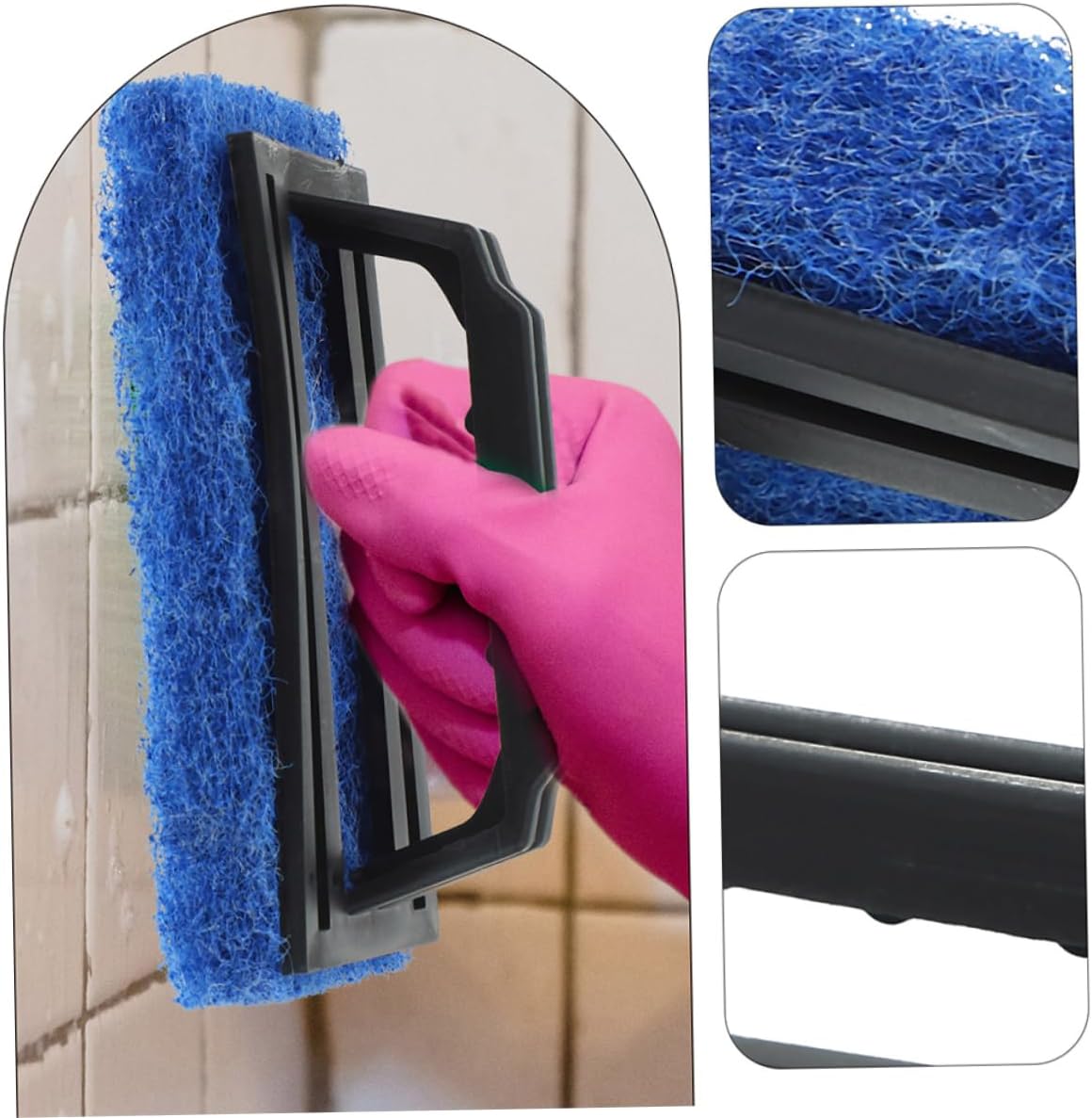 Ciieeo 6Pcs Ink Screen Printing Scrub Pads with Handle Brush for Ink Removal Screens Printing Accessories