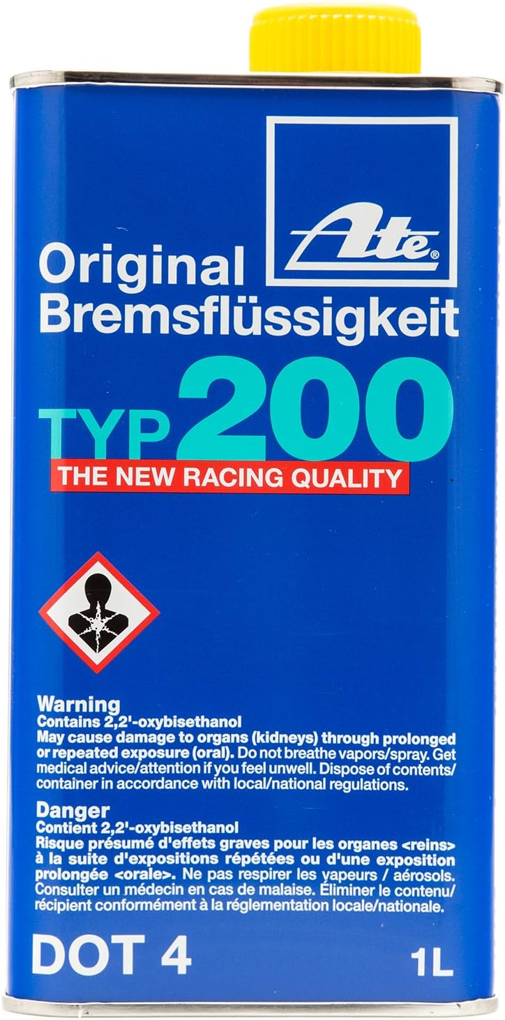 ATE 706202 Original TYP 200 DOT 4 Brake Fluid - 1 Liter, 6 Pack