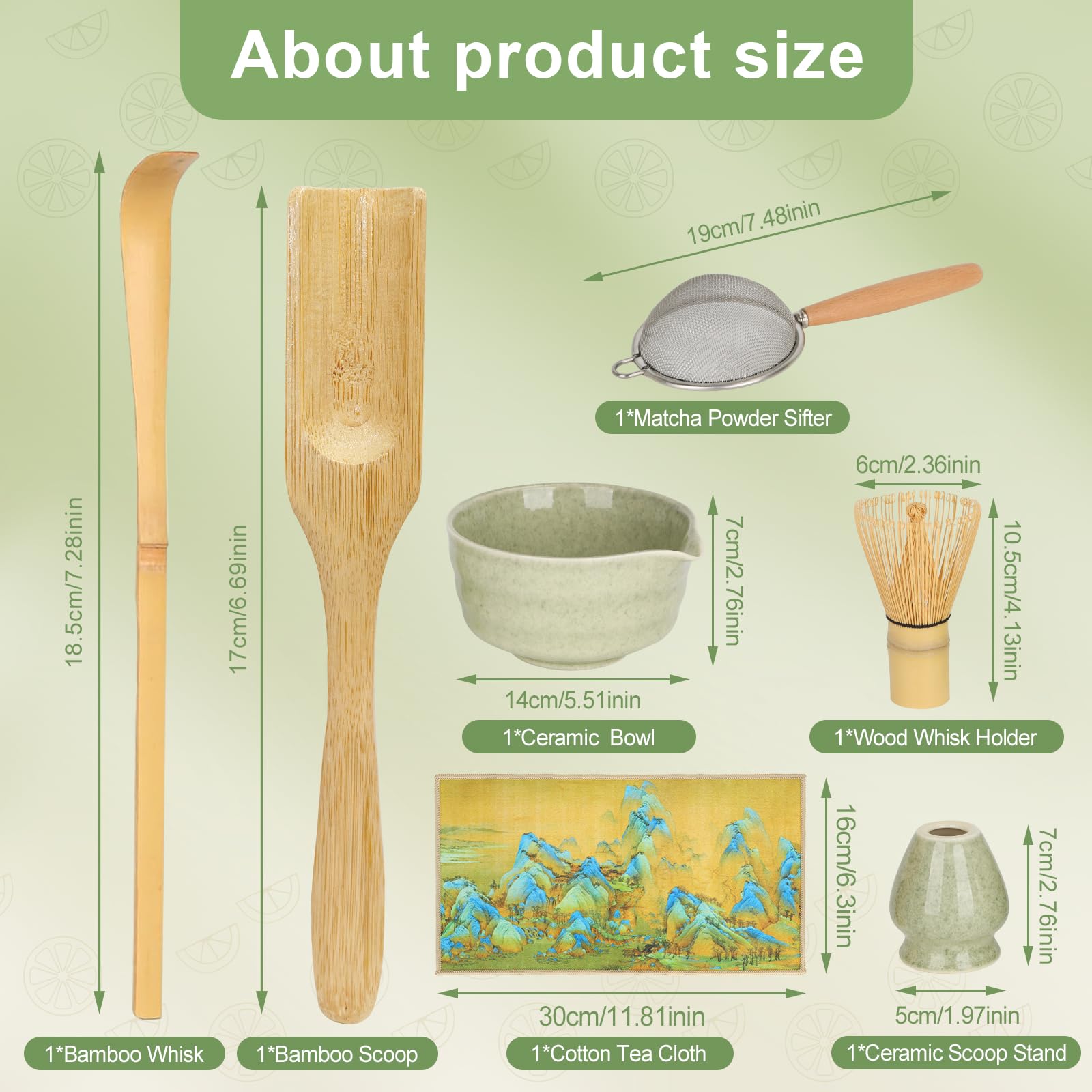 HuiJuKeJi Matcha, set per matcha, ciotola per matcha, con beccuccio