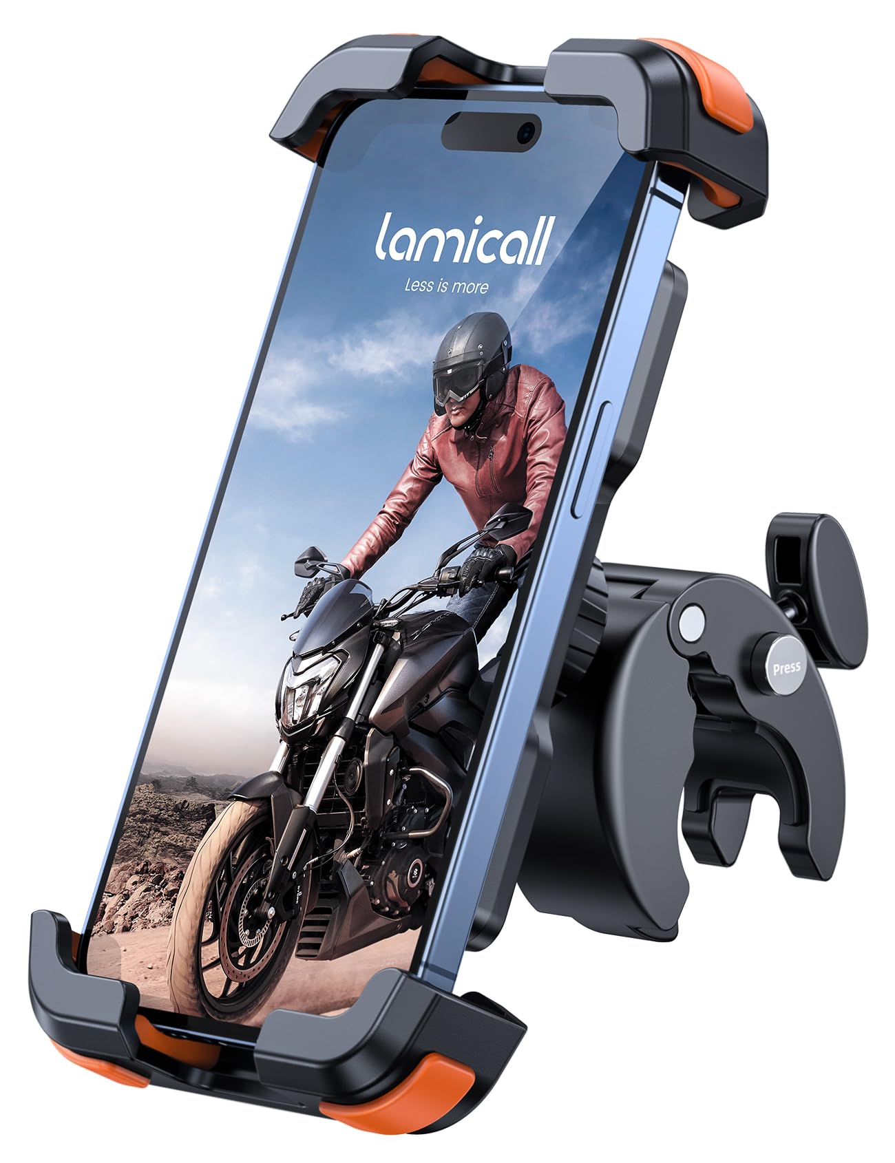 Lamicall Soporte Móvil Bicicleta, Soporte Móvil Moto - 360°Rotación, Liberación 