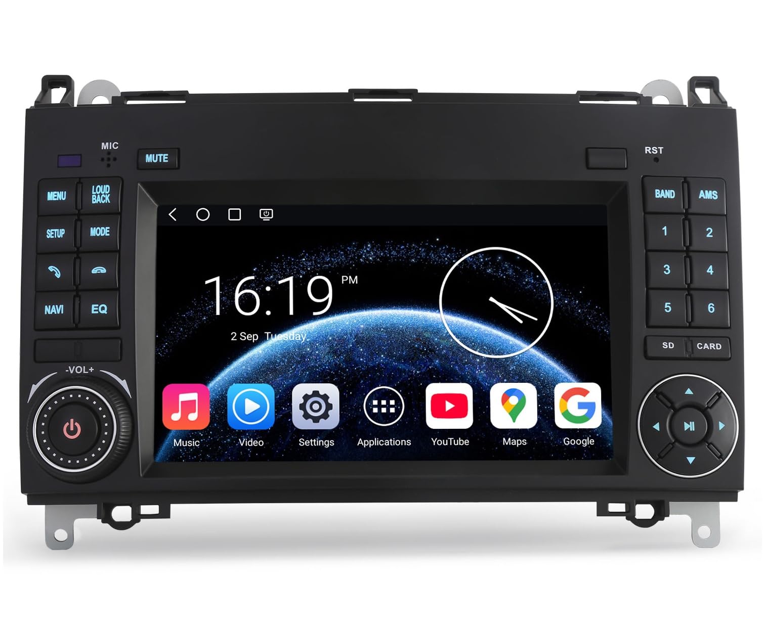 Erisin 4GO 64GO Snapdragon CPU Android 14 Autoradio Navigateur GPS pour Mercedes Classe A W169 Classe B W245 Sprinter Viano VW Crafter sans Fil Carplay WiFi DSP Bluetooth 5.1 Canbus SWC Écran Tactile