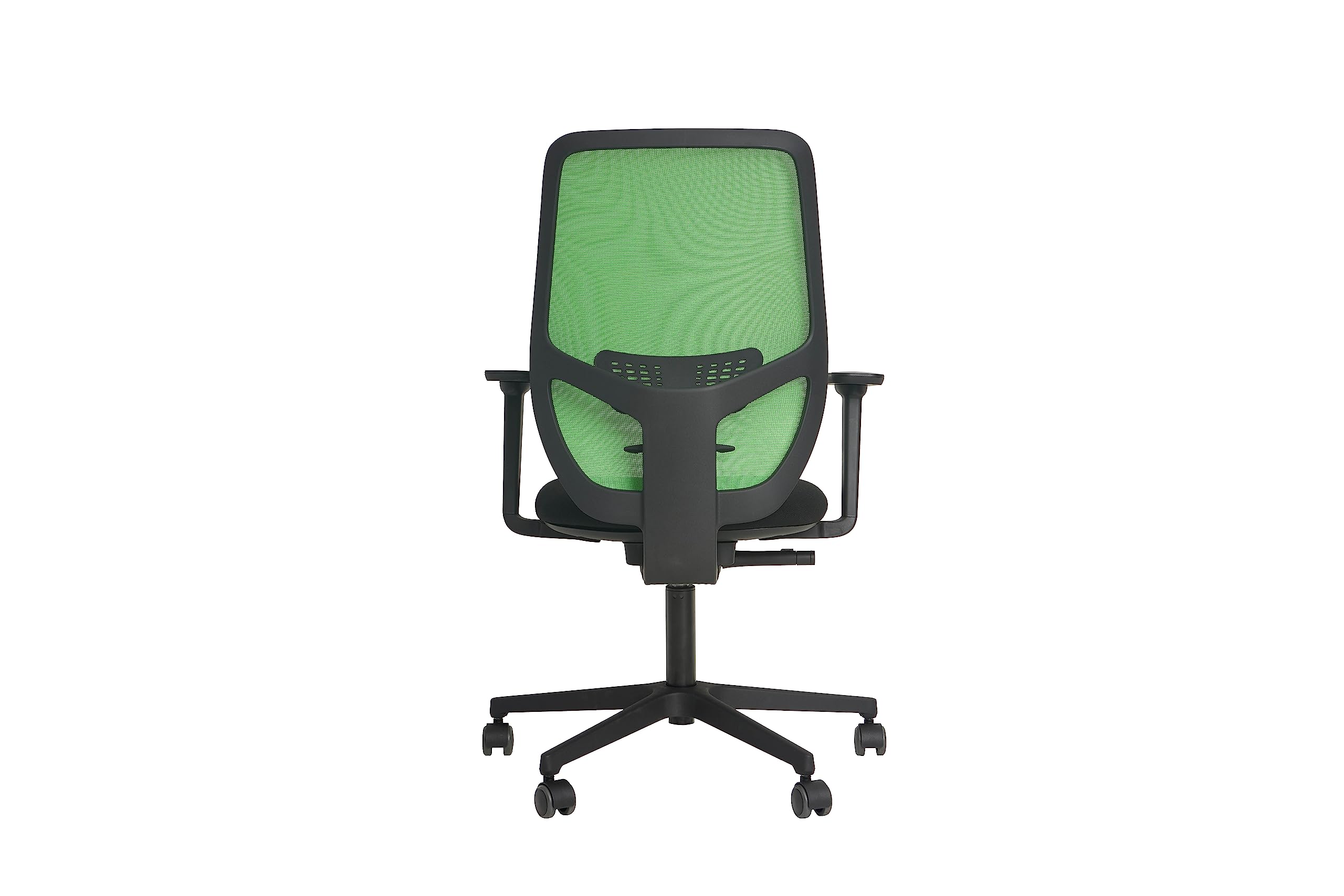 Real Piel RP Real Work Sedia Scrivania Ergonomica in Rete Traspirante, Girevole, Reclinabile, con Altezza e braccioli Regolabili, base con ruote, nero + bianco. Prodotto Italiano