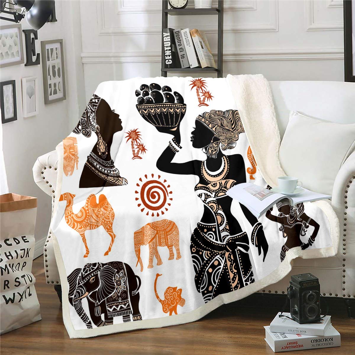 Couverture Sherpa En Polaire Pour Enfants Garçons éléphant 3D Couverture Douce En Microfibre Simple 50 X 60 Cm